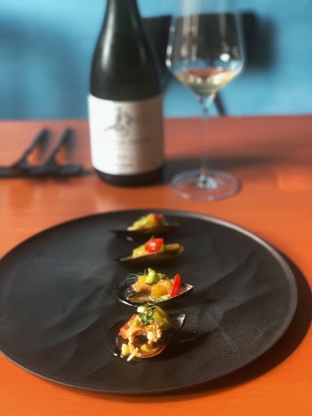 ムール貝の冷製トロピカルモーリョソース🏝️🍍☀️