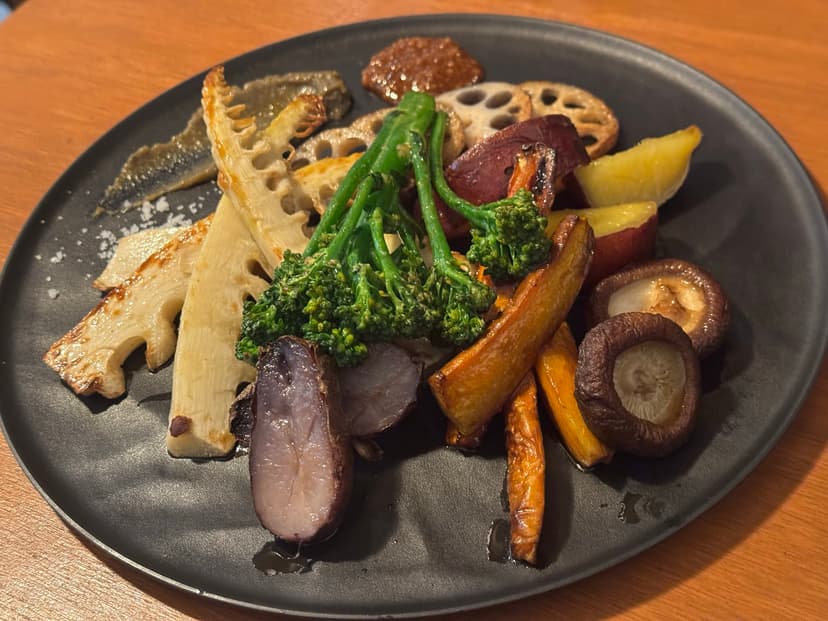 Grilled seasonal vegetables delivered directly from the farm