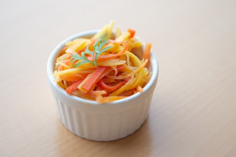 Organic carrot rapé